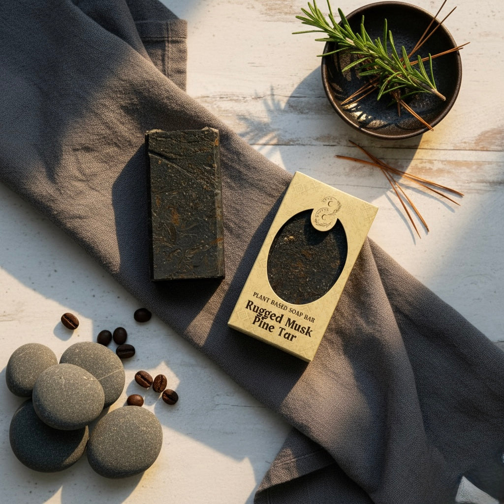 Rugged Musk Pine Tar Plant Based Soap Bar