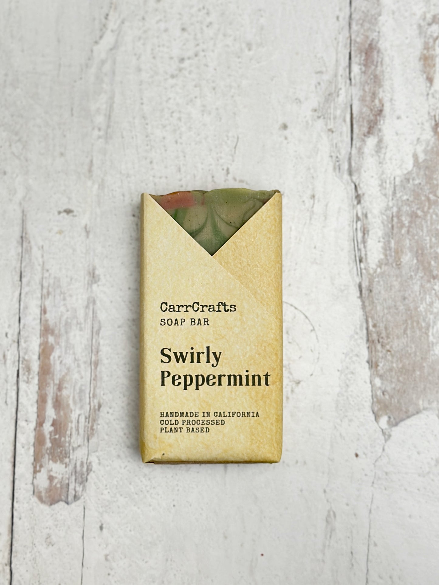 Swirly Peppermint Plant Based Soap Bar