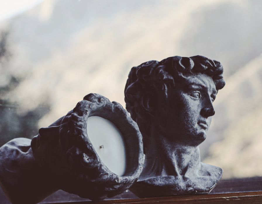 Greek God Bust Soy Candle