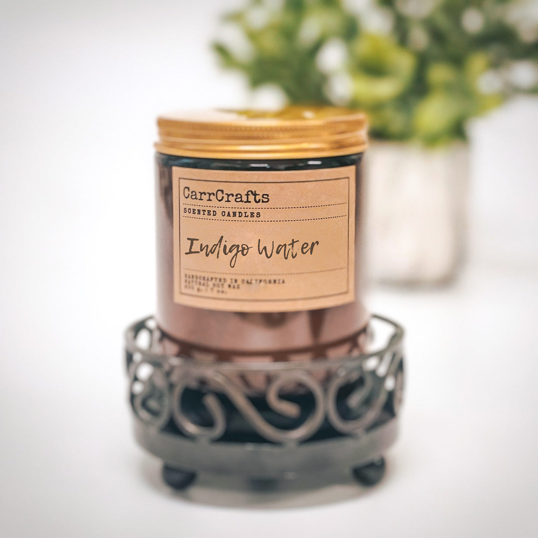 Indigo Water Soy Candle – CarrCrafts