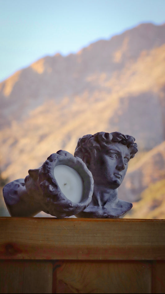 Greek God Bust Soy Candle